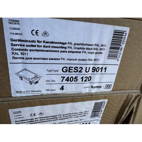 7405260 OBO Bettermann (ackermann ) Лючок GES6 DB (фальшпол) 9xModul45 (полиамид, серый) 
